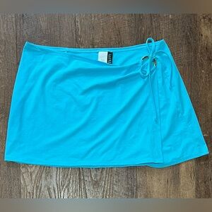 Lauren Ralph Lauren turquoise blue Y2K swim wrap, cover up skirt size medium